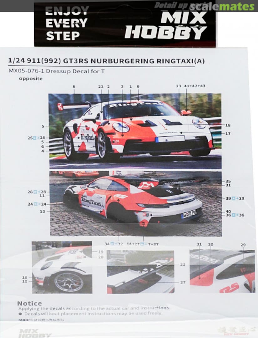 Boxart Porsche 911 GT3RS Nürburgring RINGTAXI (A) MX05-076-1 MIX Hobby