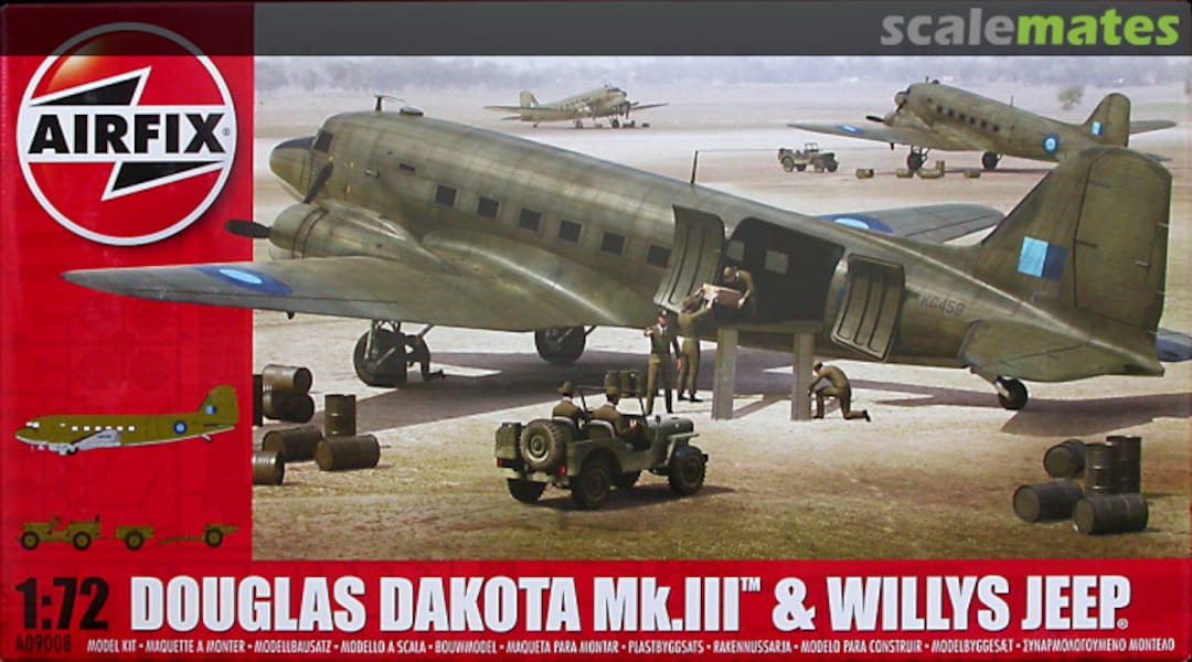 Boxart Douglas Dakota Mk.III & Willys Jeep A09008 Airfix