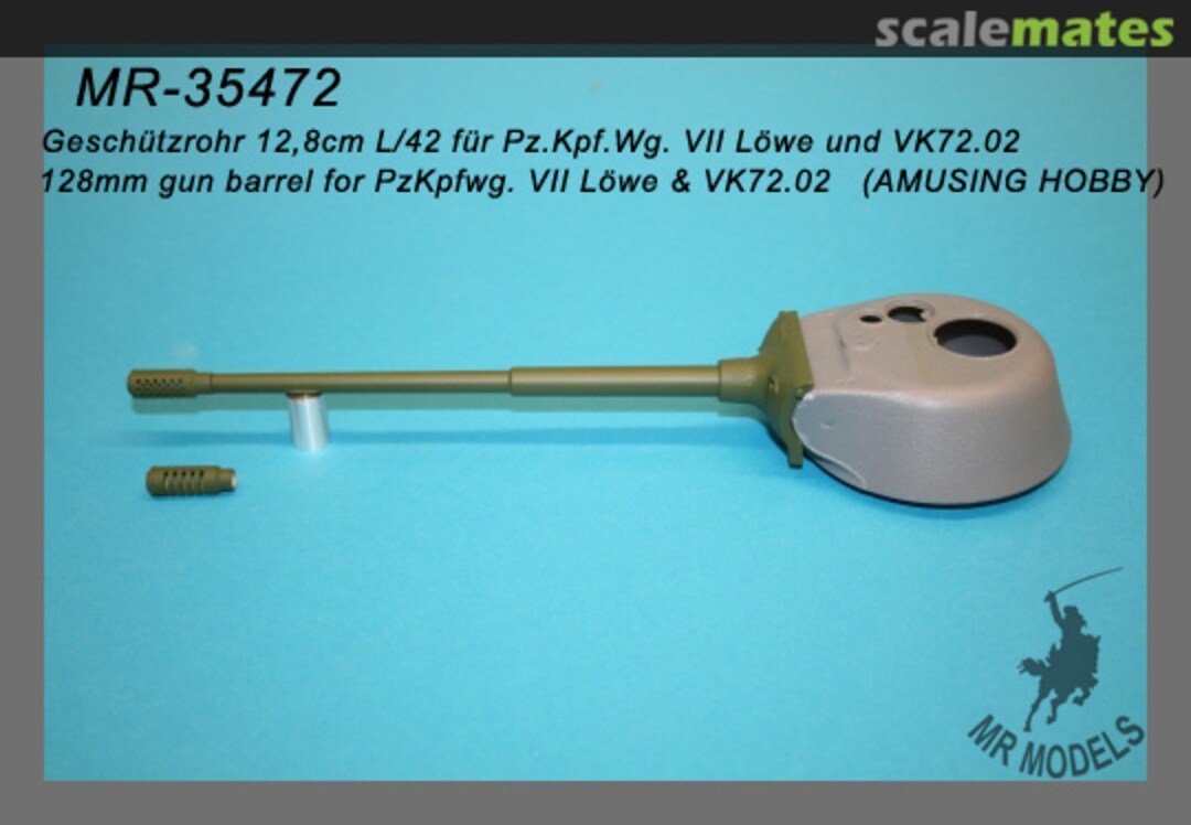 Boxart 128mm gun barrel for PzKpfwg. VII Löwe & VK72.02 MR-35472 MR Modellbau