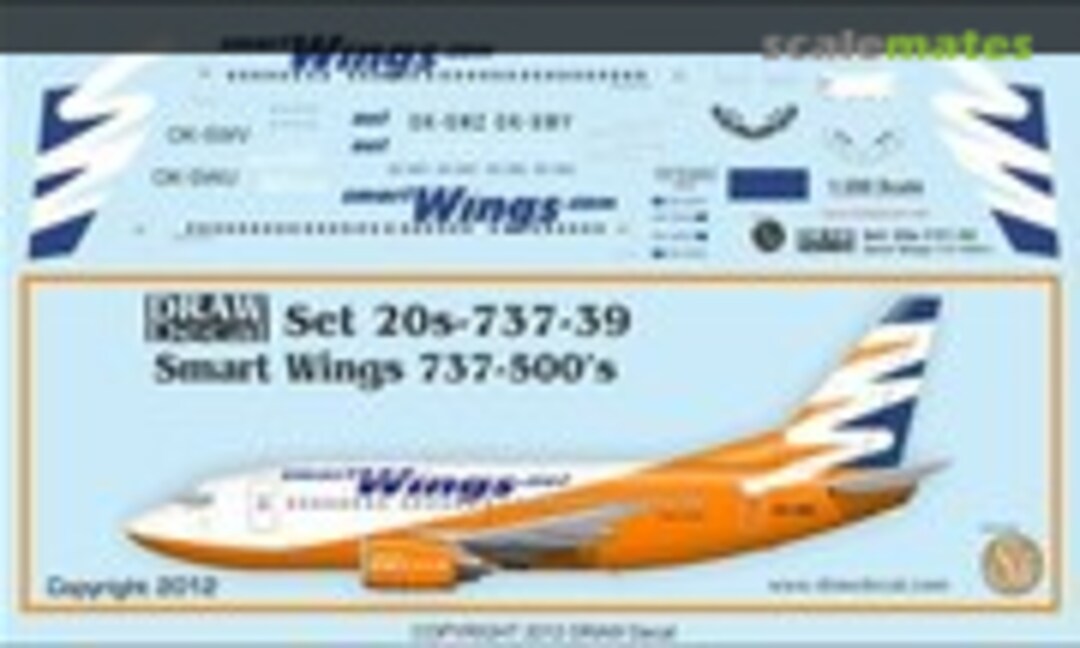 1:200 Smart Wings 737-500's (Draw Decal 20s-737-39)