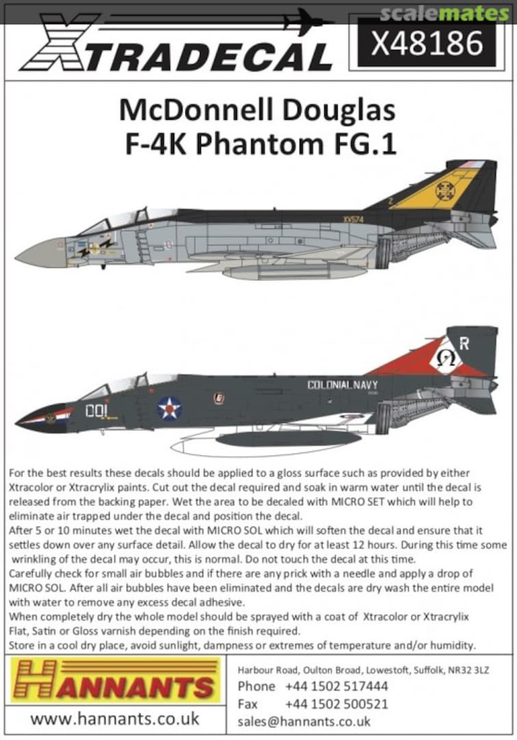 Boxart McDonnell-Douglas F-4K Phantom FG.1 X48186 Xtradecal