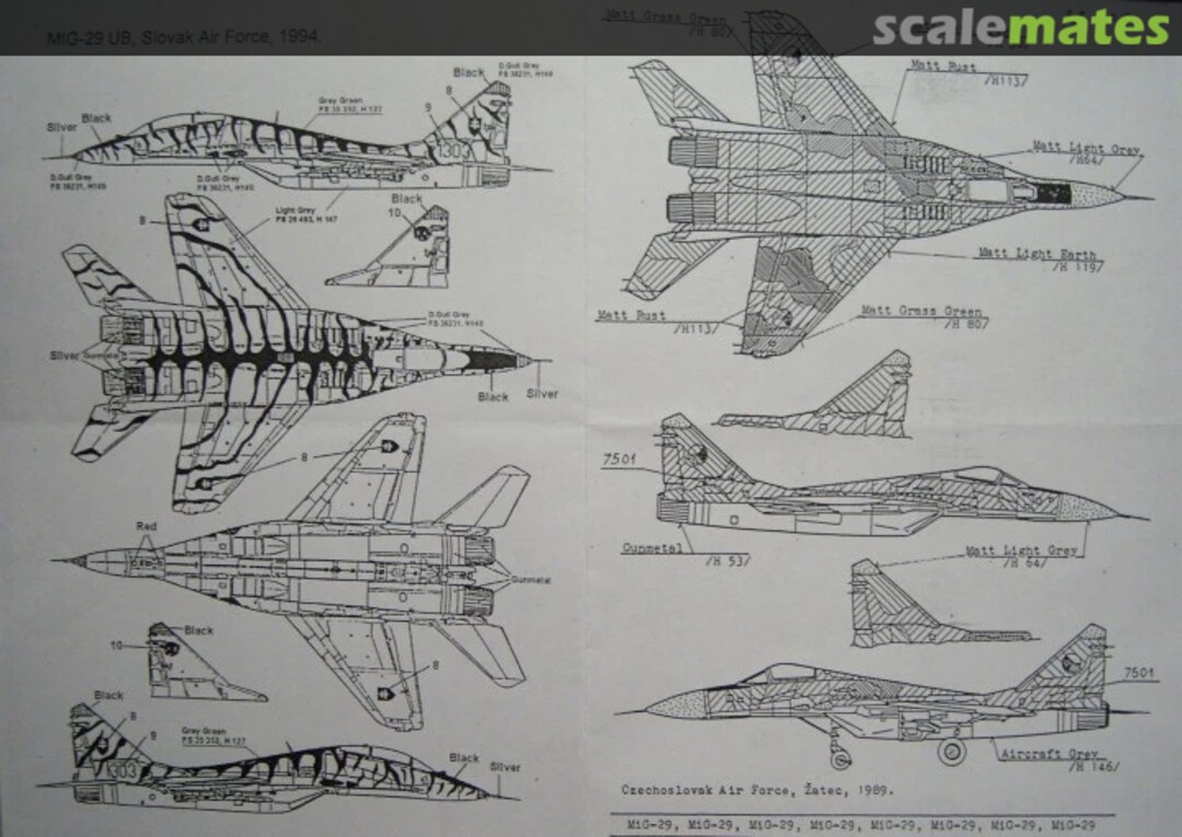 Contents Mig-29 72008a Mini Print Decal