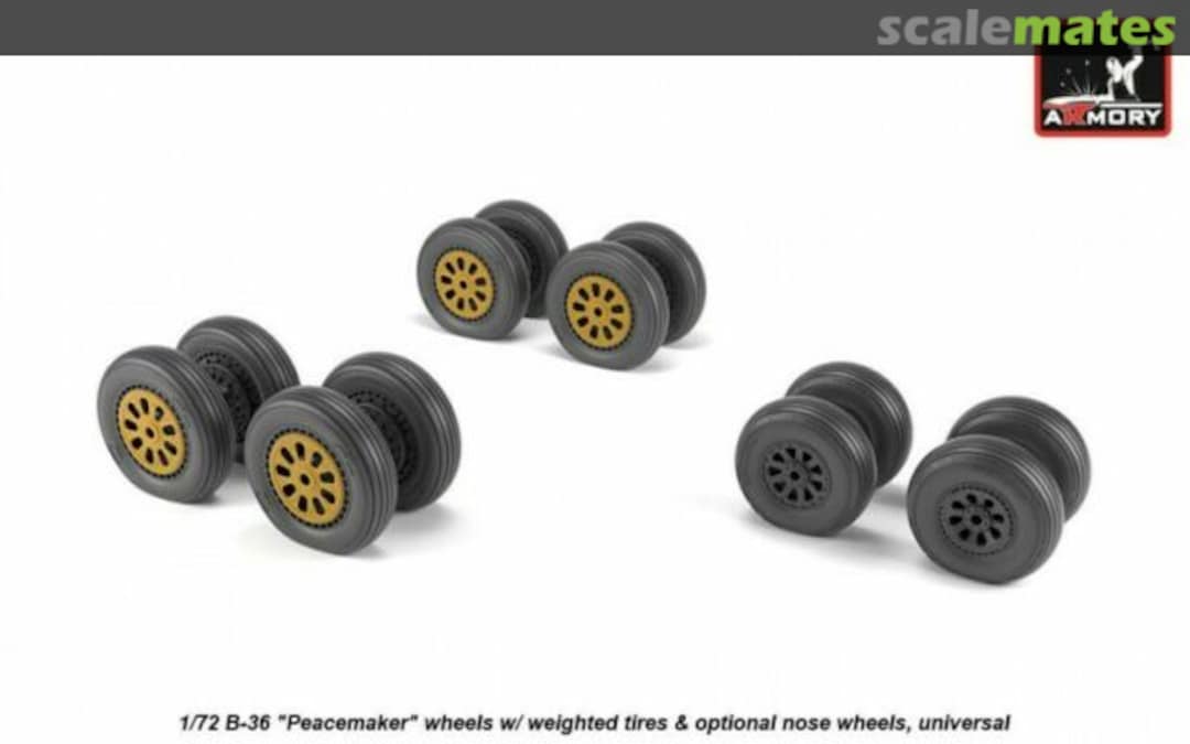 Boxart Boeing B-36 Peacemaker wheels w/ weighted tires AW14301 Armory