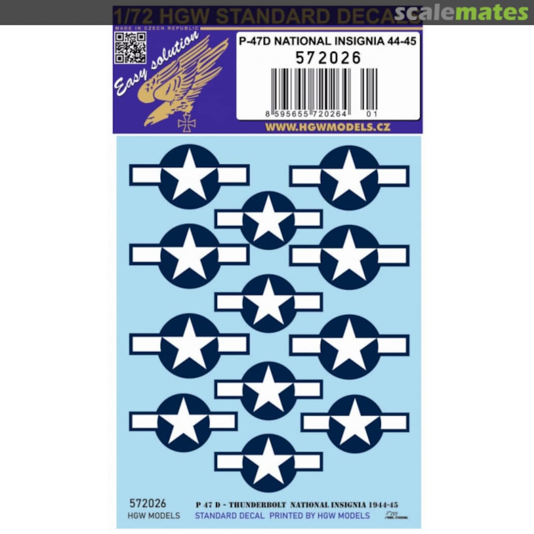 Boxart P-47D NATIONAL INSIGNIA 44-45 572026 HGW Models