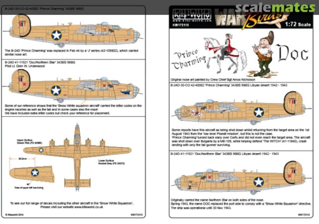 Boxart B-24D Liberator KW172113 Kits-World