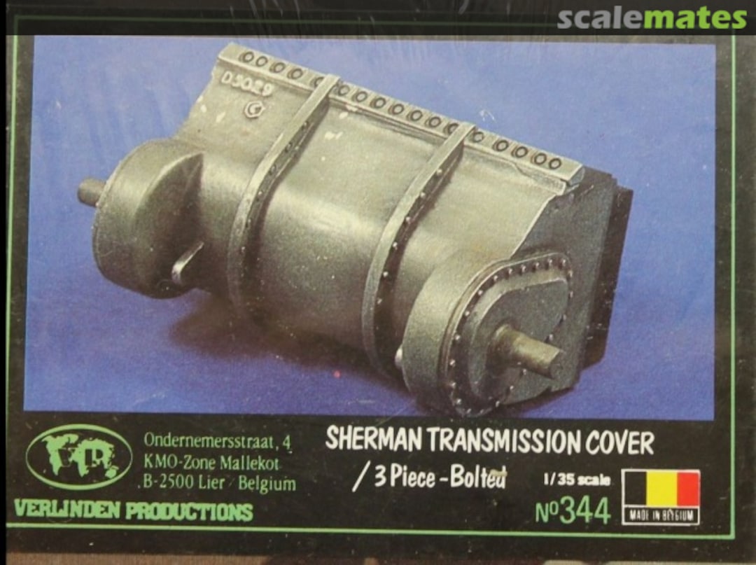 Boxart Sherman Transmission Cover 3 Piece Bolted type 344 Verlinden Productions