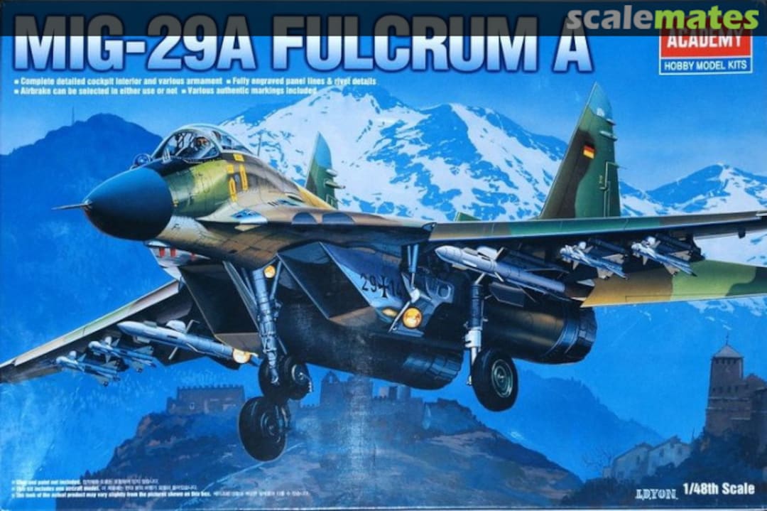 Boxart Mikoyan-Gurevich MiG-29A Fulcrum 02116 Academy