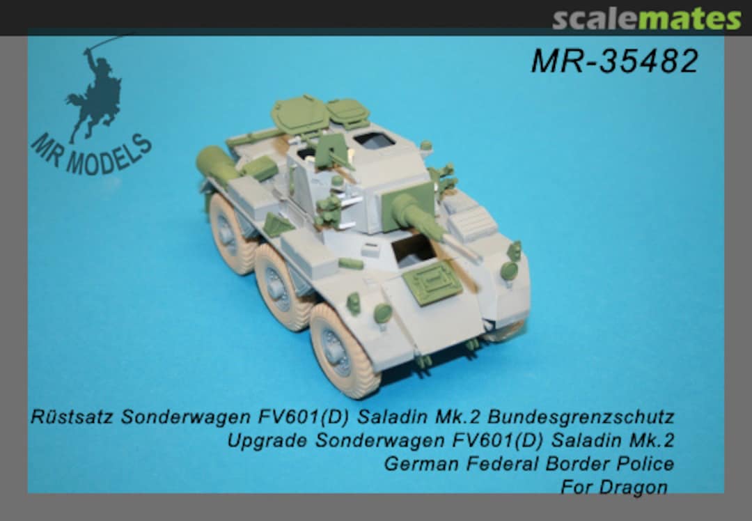 Boxart upgrade & gun barrel FV 601(D) Saladin German Border Police MR-35482 MR Modellbau