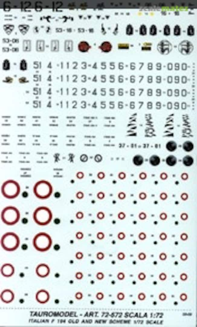 Boxart Italian F-104 old and new scheme 72-572 Tauro Model