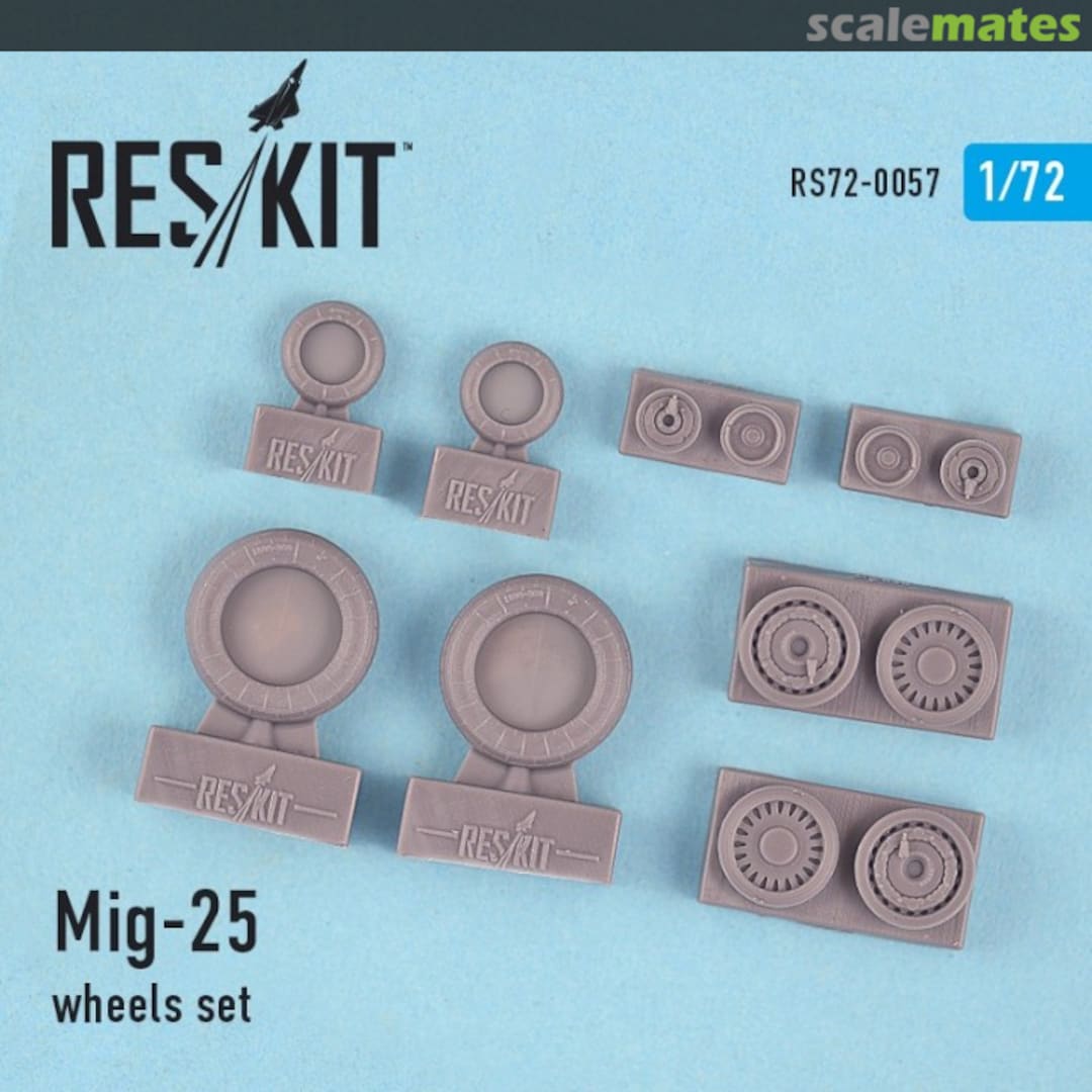 Boxart Mig-25 wheels set RS72-0057 ResKit