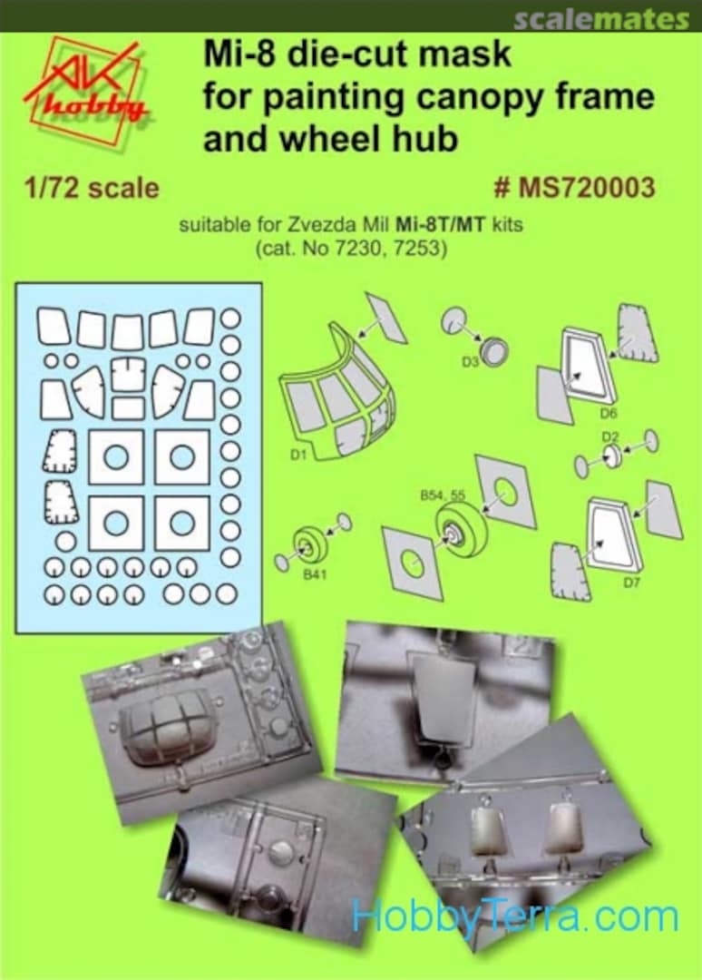 Boxart Painting masks for Mi-8T/MT MS720003 AK Hobby