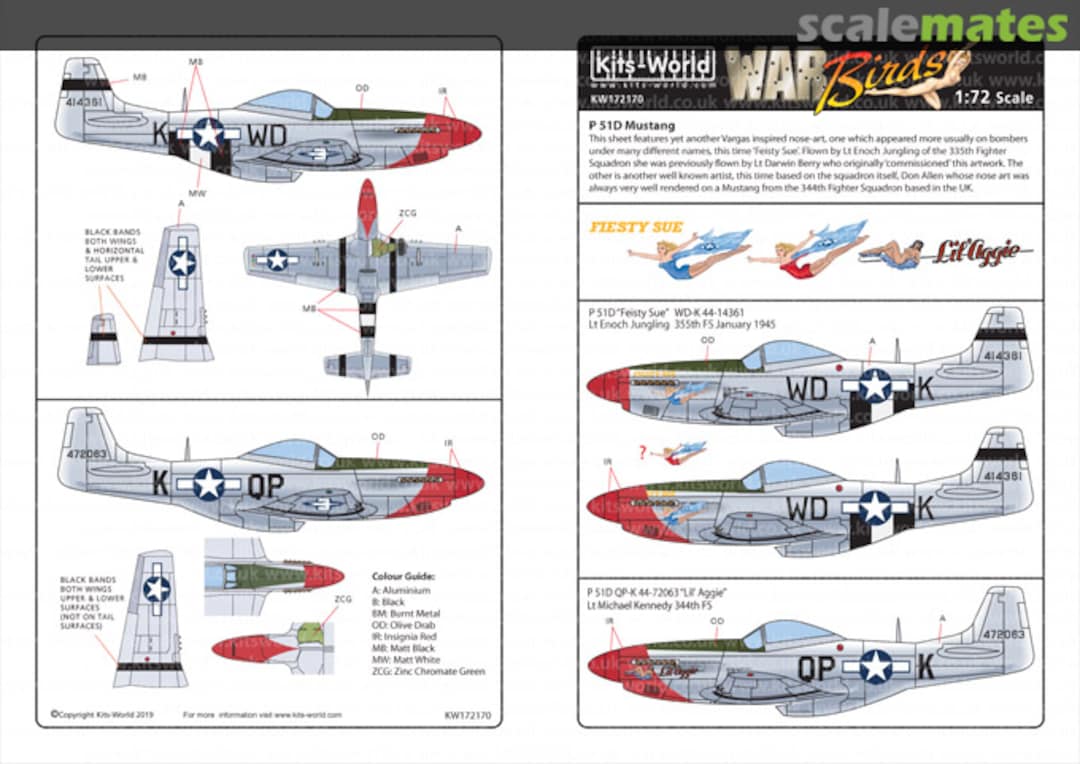 Boxart North-American P-51D Mustang KW172170 Kits-World