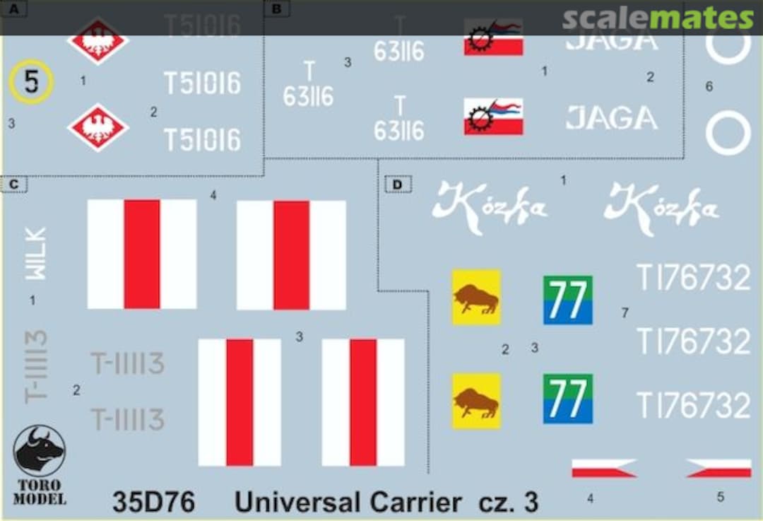 Boxart Universal Carrier Mk.I in Polish service 35D76 ToRo Model