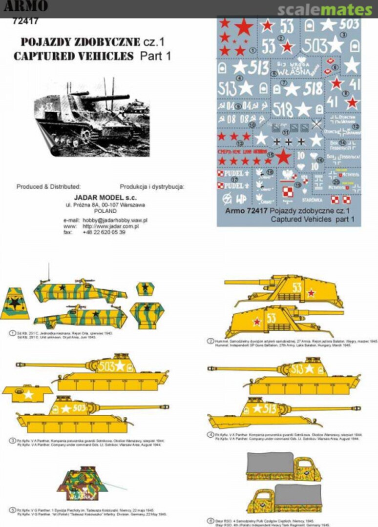 Boxart Captured Vehicles Pt.1 72417 Armo