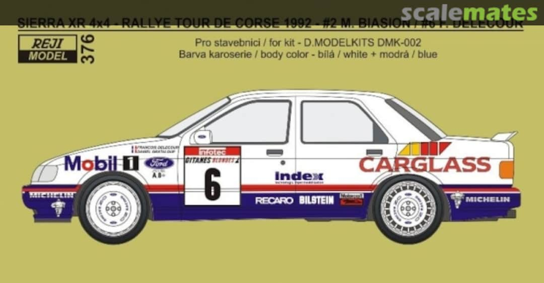 Boxart Sierra XR 4x4 - Tour de Corse 1992 - #2 Biasion / #6 Delecour 376 REJI Model