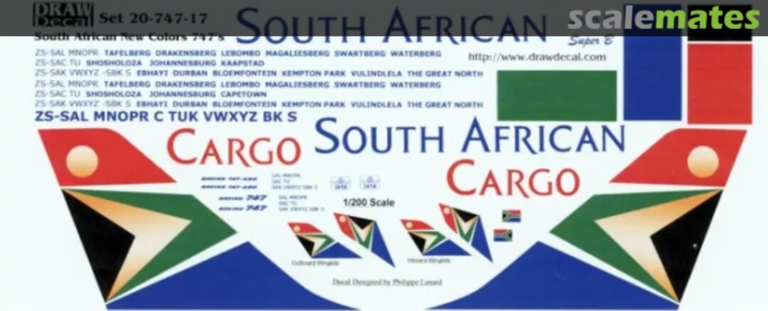 Boxart South African Cargo New Colors 747's 20-747-17 Draw Decal