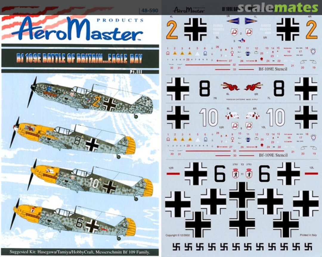 Boxart Bf 109E Battle of Britain...Eagle Day Pt. III 48-590 AeroMaster