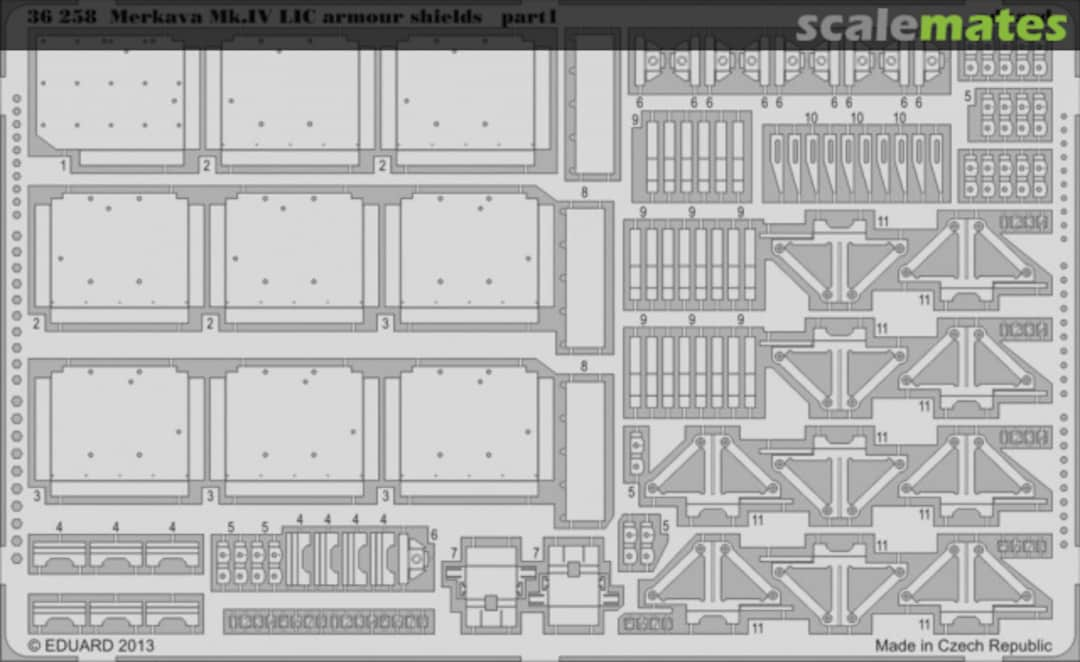 Boxart Merkava Mk.IV LIC armour shields 36258 Eduard