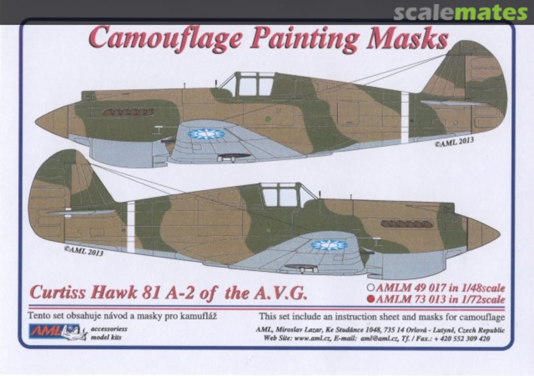 Boxart Curtiss Hawk 81 A-2 of the A.V.G. AMLM73013 AML