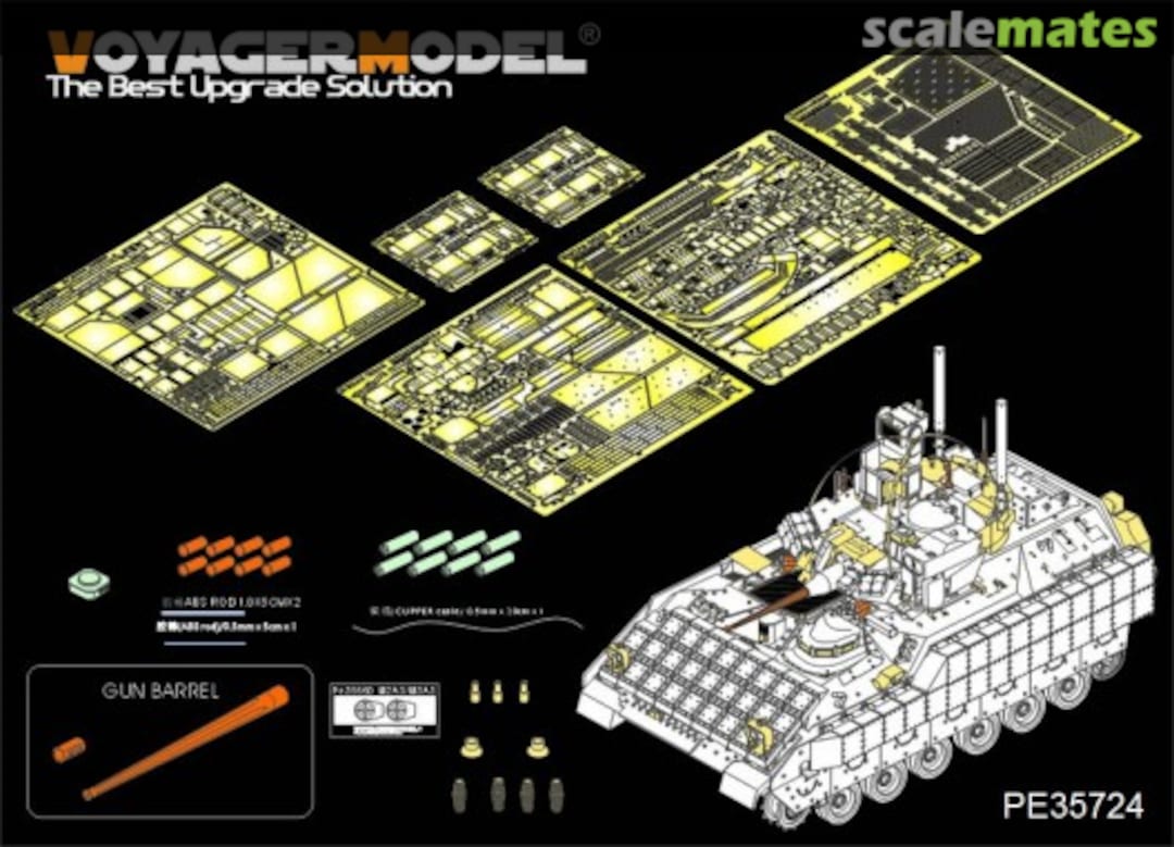 Boxart M3A3 BRADLEY w/BUSK III IFV Basic Set (Meng Model) PE35724 Voyager Model