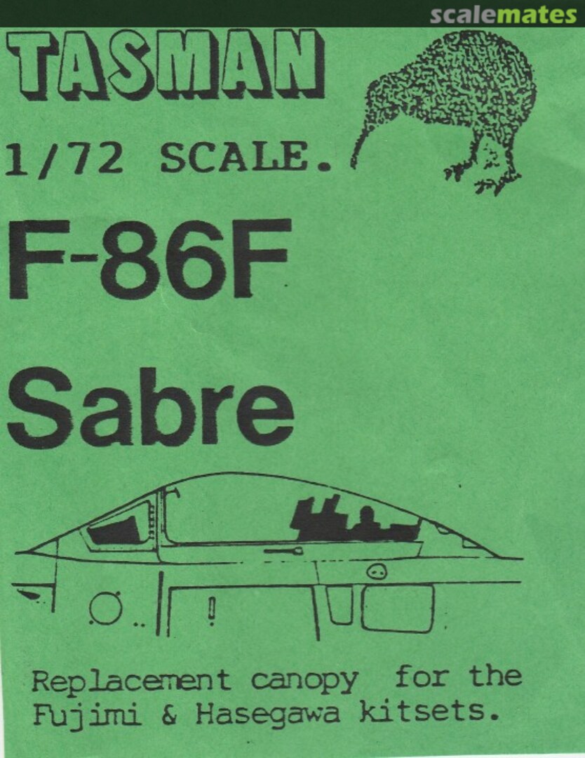 Boxart F-86F Sabre Canopy  Tasman Model Products