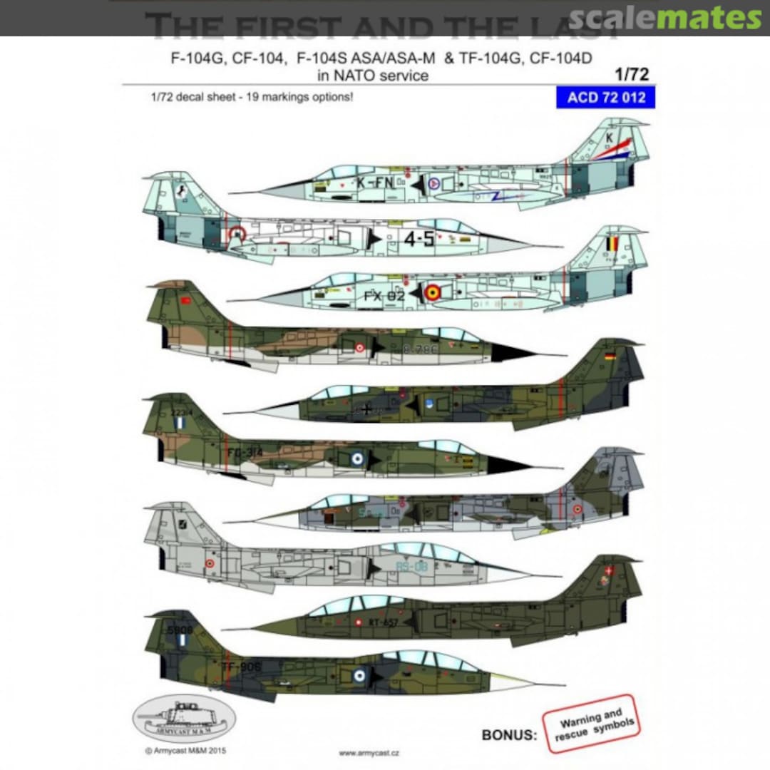 Boxart F-104 Starfighter in NATO Service ACD 72 012 Armycast M&M