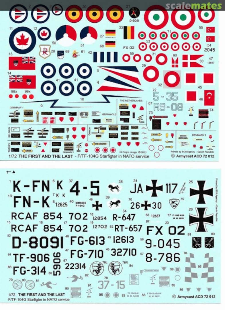 Contents F-104 Starfighter in NATO Service ACD 72 012 Armycast M&M