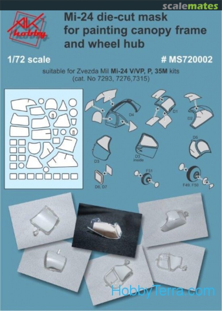 Boxart Painting masks for Mi-24 V/VP/P, Mi-35M MS720002 AK Hobby