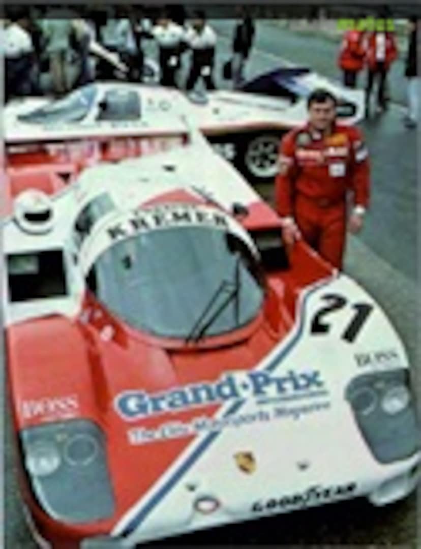 Boxart PORSCHE 956 - GRAND PRIX MAGAZINE - SILVERSTONE 1985 - A. JONES 24-343 DMC Decals