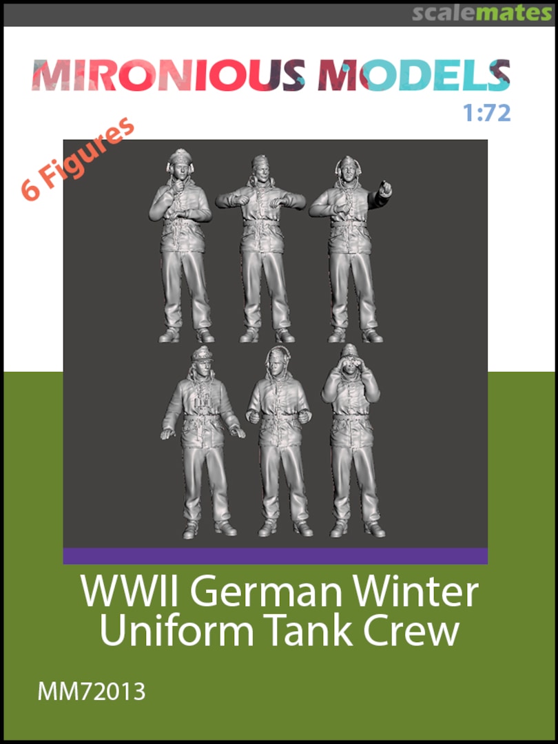 Boxart WWII German Winter Uniform Tank Crew MM72013 Mironious Models