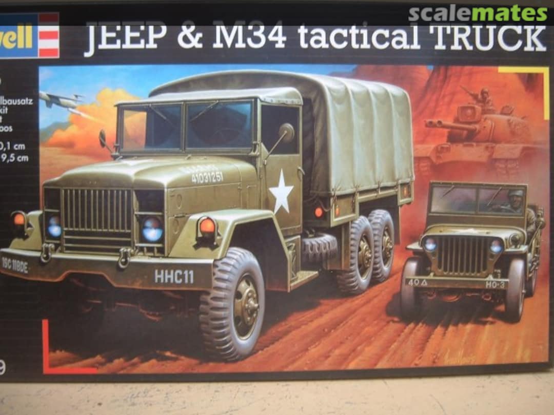 Boxart Jeep & M34 tactical truck 03029 Revell