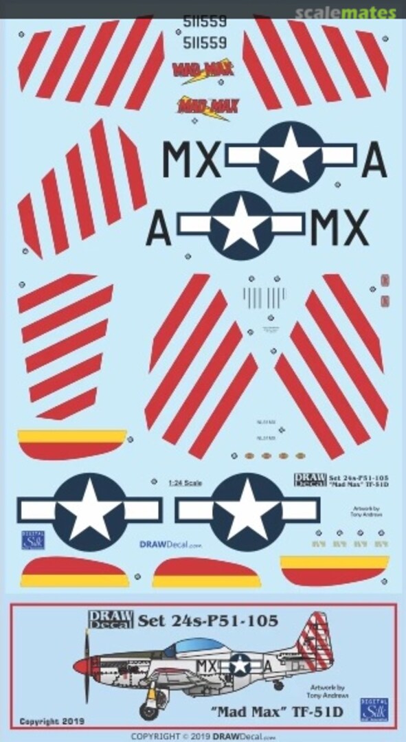 Boxart “Mad Max” TF-51D 24-P51-105 Draw Decal