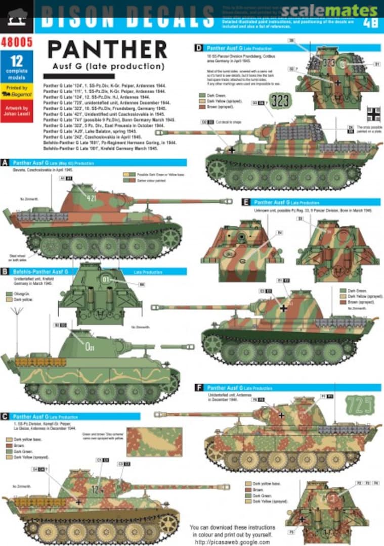 Boxart Panther 48005 Bison Decals