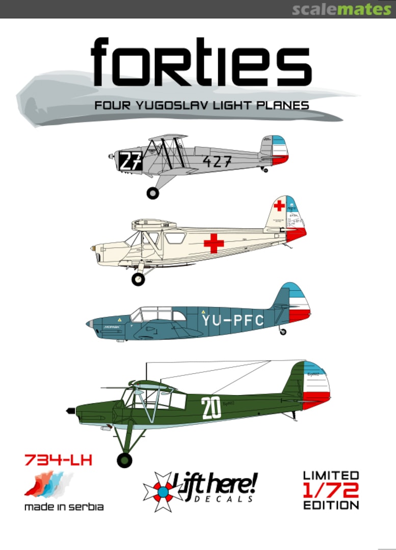 Boxart Forties 734-LH Lift Here Decals