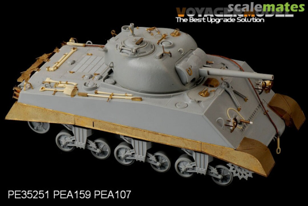 Boxart Sherman M4A2 Mid Tank Late Version Side Skirts PEA159 Voyager Model