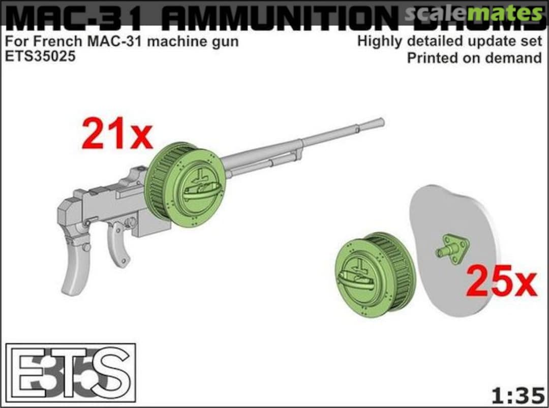 Boxart 7.5mm MAC-31 Ammuntion Drums ETS35025 ETS35