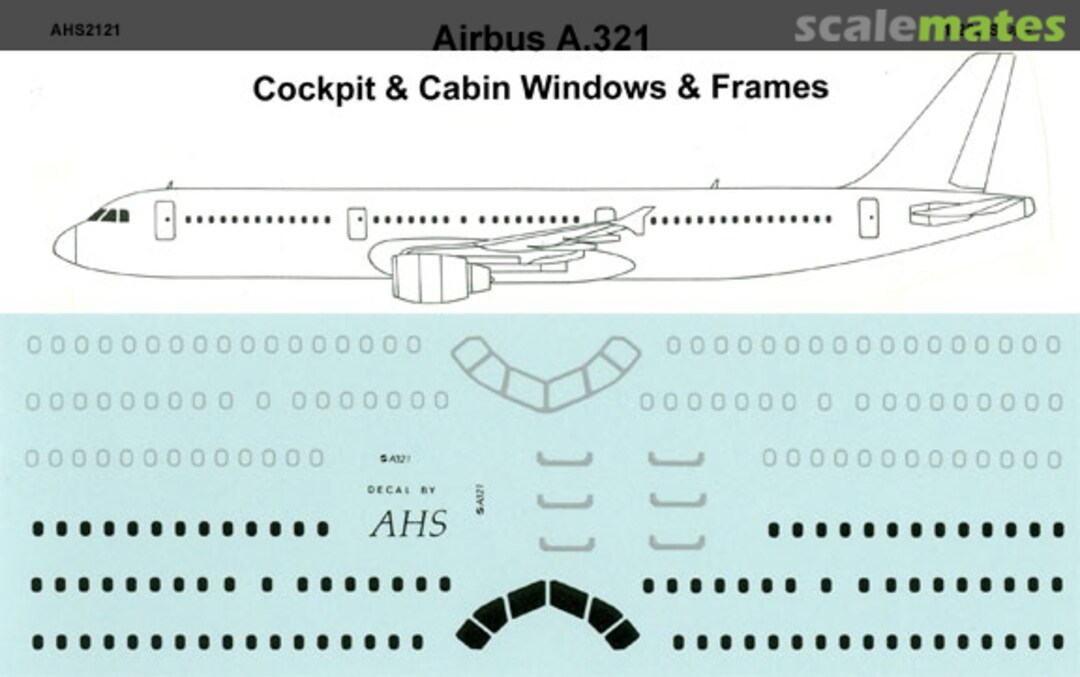 Boxart Airbus A321 AHS2121 Airline Hobby Supplies