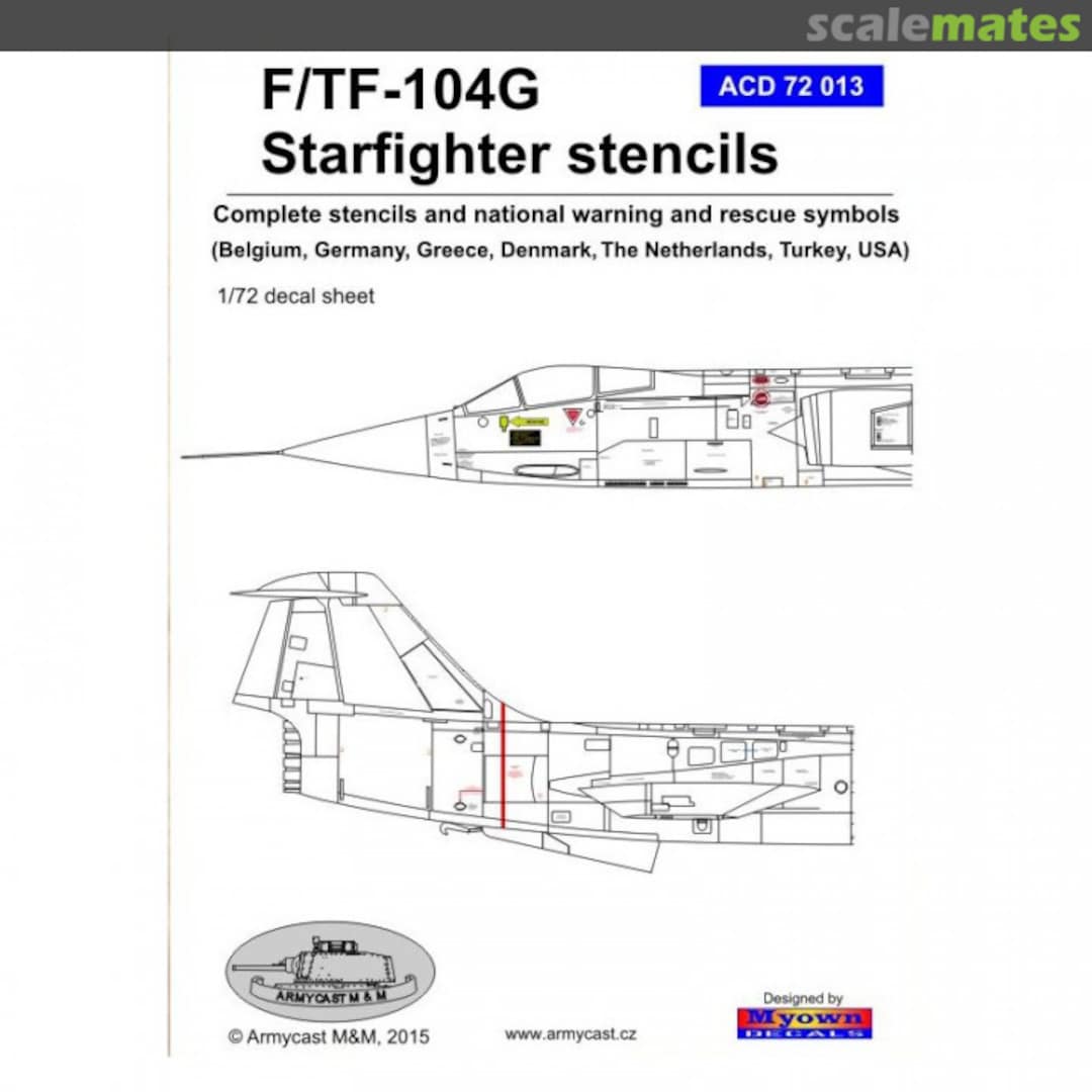 Boxart F/TF-104G Starfighter Stencils ACD 72 013 Armycast M&M