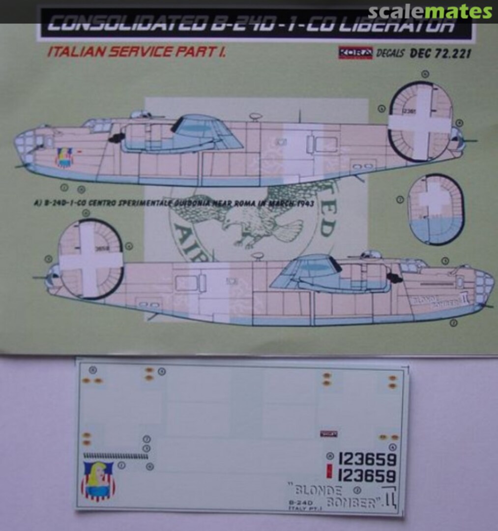 Boxart Consolidated B-24D-1-CO Liberator DEC72221 Kora Models