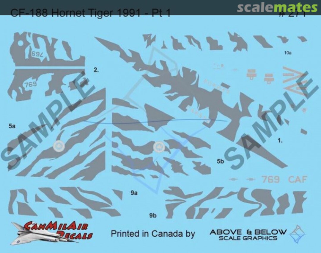 Contents McDonnell Douglas CF-188 Hornet 271 & 272 Above & Below Graphics