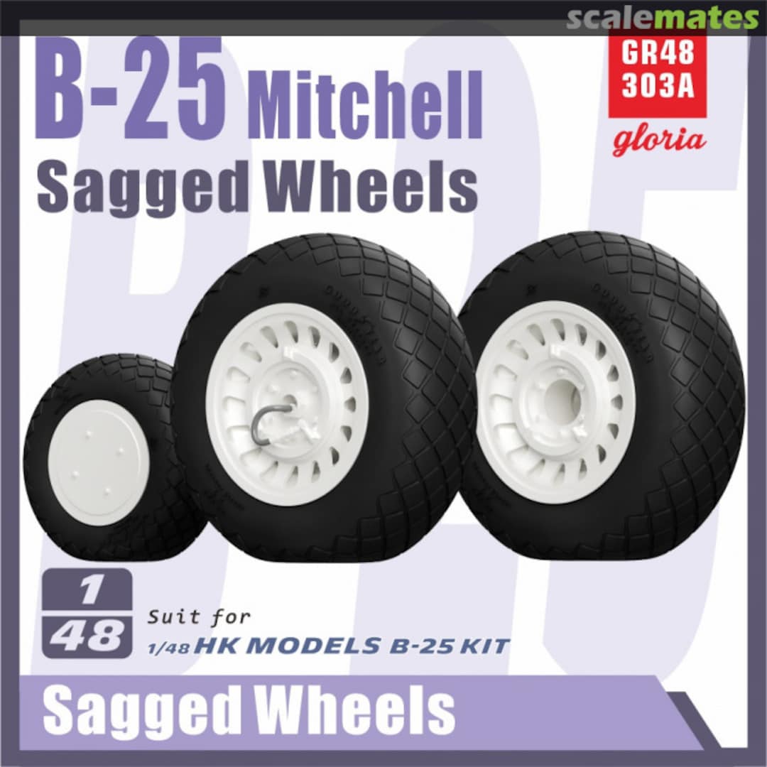 Boxart B-25 Mitchell Sagged wheels (Type 1) GR48303A Gloria Model