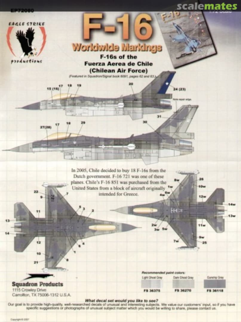 Boxart F-16 Worldwide Markings EP72080 Eagle Strike Productions