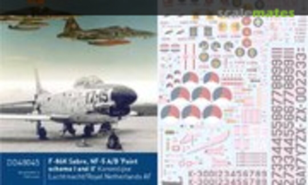 1:48 F-86K Sabre 'Kaasjager', NF-5A/B (Paint scheme I and II) (Dutch Decal 48045)