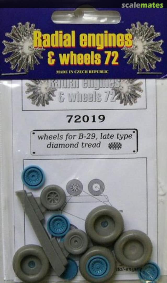 Boxart Wheels for B-29, late type 72019 Radial engines & wheels 72