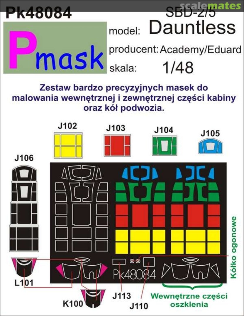 Boxart SBD-2/5 Dauntless PK48084 Pmask