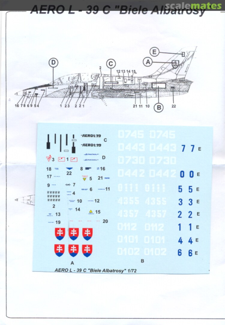 Boxart Aero L-39 C "Biele Albatrosy" 72062 Propagteam