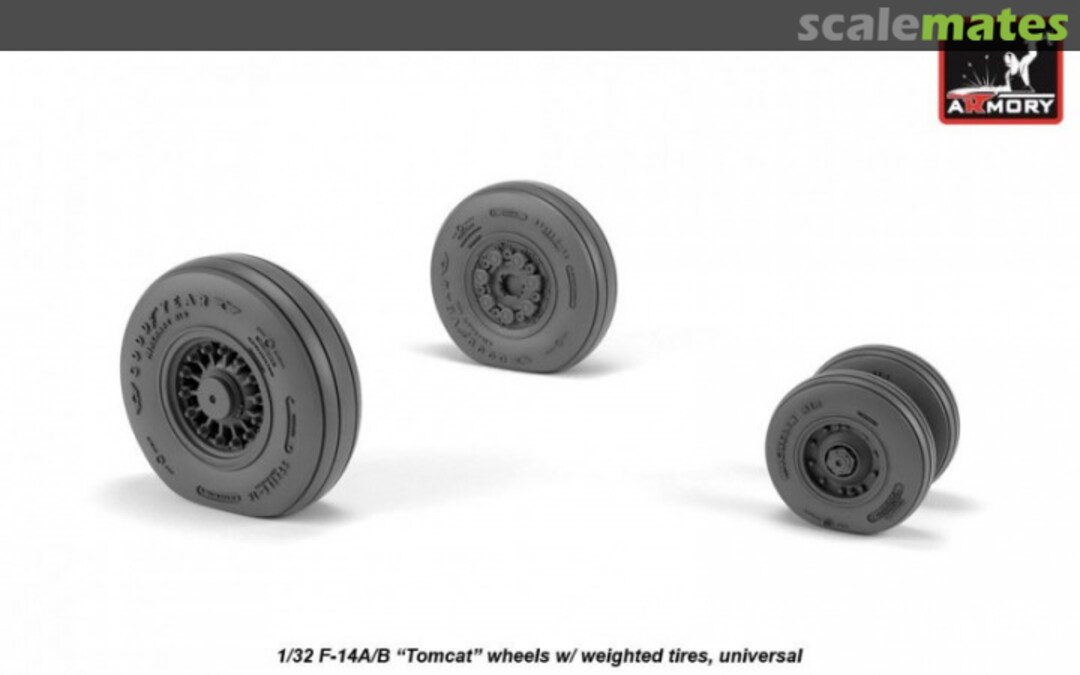 Boxart F-14 Tomcat early type wheels w/ weighted tires AW32309 Armory