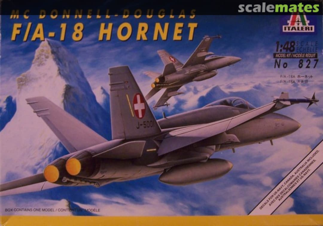 Boxart F/A-18 Hornet 827 Italeri