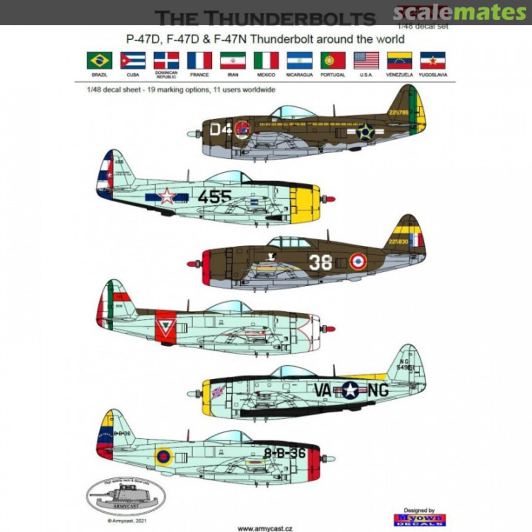 Boxart THE THUNDERBOLTS – P-47D, F-47D & F-47N ACD 48 031 Armycast M&M