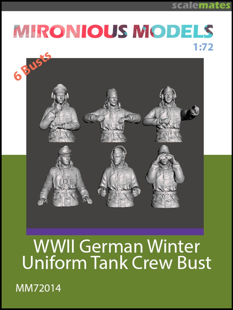 Boxart WWII German Winter Uniform Tank Crew Bust MM72014 Mironious Models